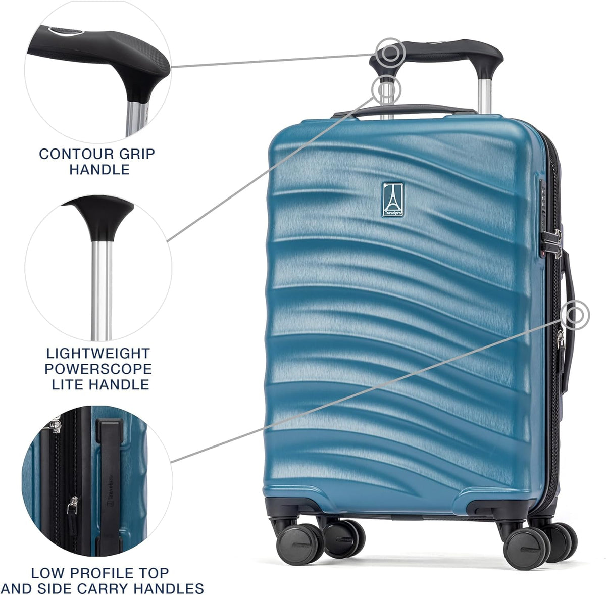 Maxlite Air V2 Hardside Expandable Carry on Luggage, 8 Spinner Wheels, Lightweight Hard Shell Suitcase, TSA lock, Slate Green, Compact Carry On 19-Inch