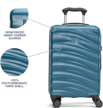 Maxlite Air V2 Hardside Expandable Carry on Luggage, 8 Spinner Wheels, Lightweight Hard Shell Suitcase, TSA lock, Slate Green, Compact Carry On 19-Inch