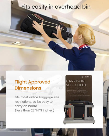 4 Pcs Carry On Luggage 22x14x9 Airline Approved 20 Inch Underseat Carry on Suitcase for Women Men Softside Travel Luggage with Spinner Wheels and TSA Lock