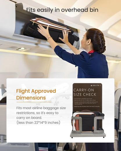 4 Pcs Carry On Luggage 22x14x9 Airline Approved 20 Inch Underseat Carry on Suitcase for Women Men Softside Travel Luggage with Spinner Wheels and TSA Lock