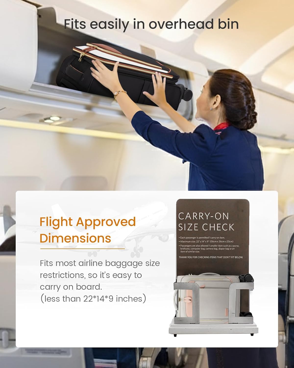 4 Pcs Carry On Luggage 22x14x9 Airline Approved 20 Inch Underseat Carry on Suitcase for Women Men Softside Travel Luggage with Spinner Wheels and TSA Lock