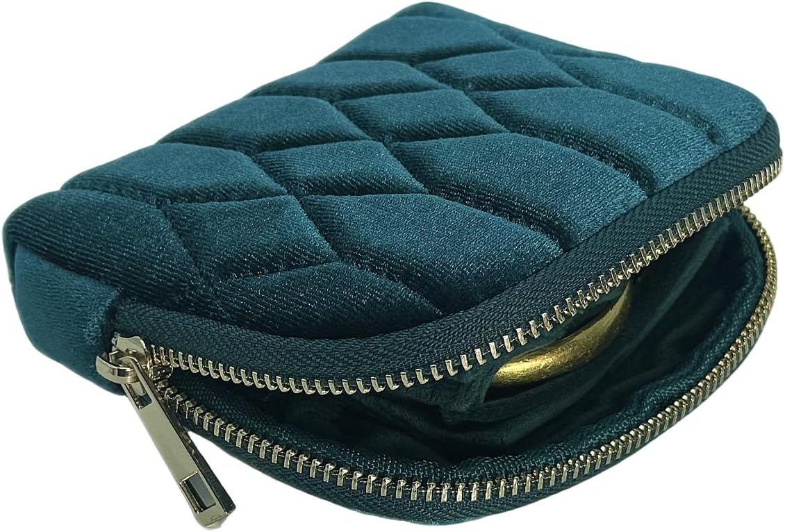 Small Travel Jewelry Case - Jewelry Travel Organizer Bag with Tassel Zipper for Bracelets, Necklaces, Bangles, Jewelry Organizer Storage Bag Gift for Women Girls - LJB001-Olive Green