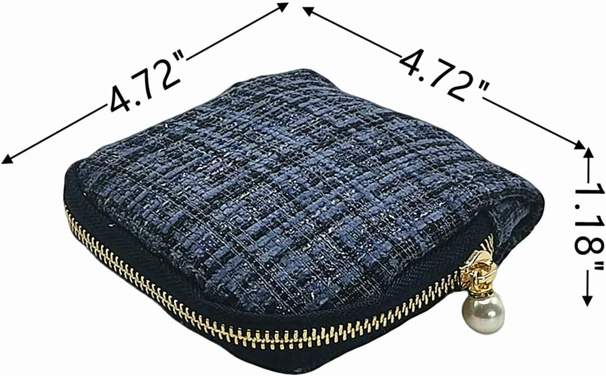 Small Travel Jewelry Case - Jewelry Travel Organizer Bag with Tassel Zipper for Bracelets, Necklaces, Bangles, Jewelry Organizer Storage Bag Gift for Women Girls - LJB001-Olive Green