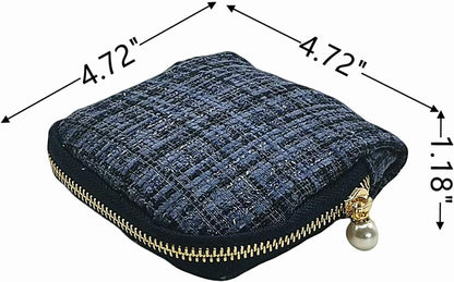 Small Travel Jewelry Case - Jewelry Travel Organizer Bag with Tassel Zipper for Bracelets, Necklaces, Bangles, Jewelry Organizer Storage Bag Gift for Women Girls - LJB001-Olive Green