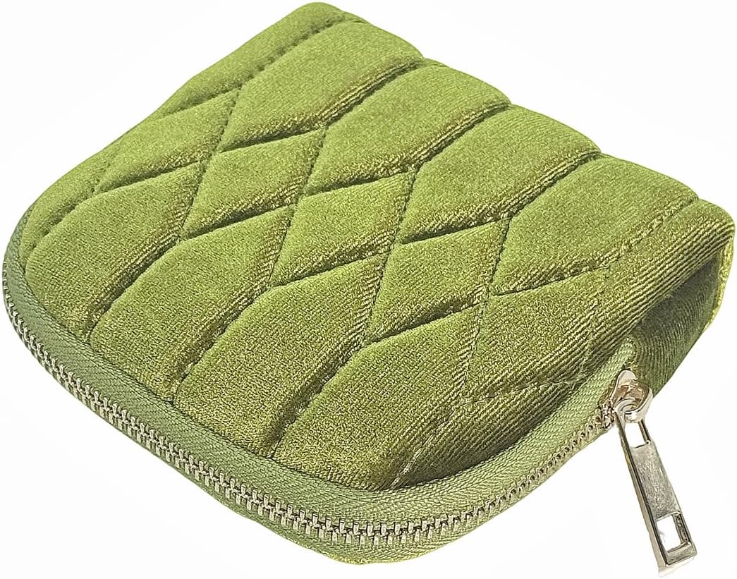 Small Travel Jewelry Case - Jewelry Travel Organizer Bag with Tassel Zipper for Bracelets, Necklaces, Bangles, Jewelry Organizer Storage Bag Gift for Women Girls - LJB001-Olive Green