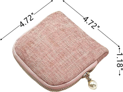 Small Travel Jewelry Case - Jewelry Travel Organizer Bag with Tassel Zipper for Bracelets, Necklaces, Bangles, Jewelry Organizer Storage Bag Gift for Women Girls - LJB001-Olive Green