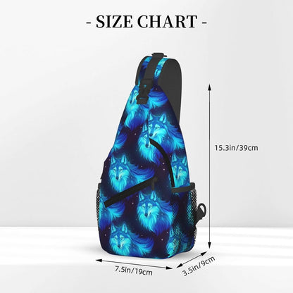 Men Women Sling Shoulder Backpack Casual Carrying Tote Case Crossbody Travel Bag, Anti-Theft Multipurpose Carry On Bag, Dolphin Lotus Crossbody Bag