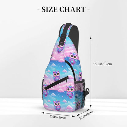 Men Women Sling Shoulder Backpack Casual Carrying Tote Case Crossbody Travel Bag, Anti-Theft Multipurpose Carry On Bag, Dolphin Lotus Crossbody Bag