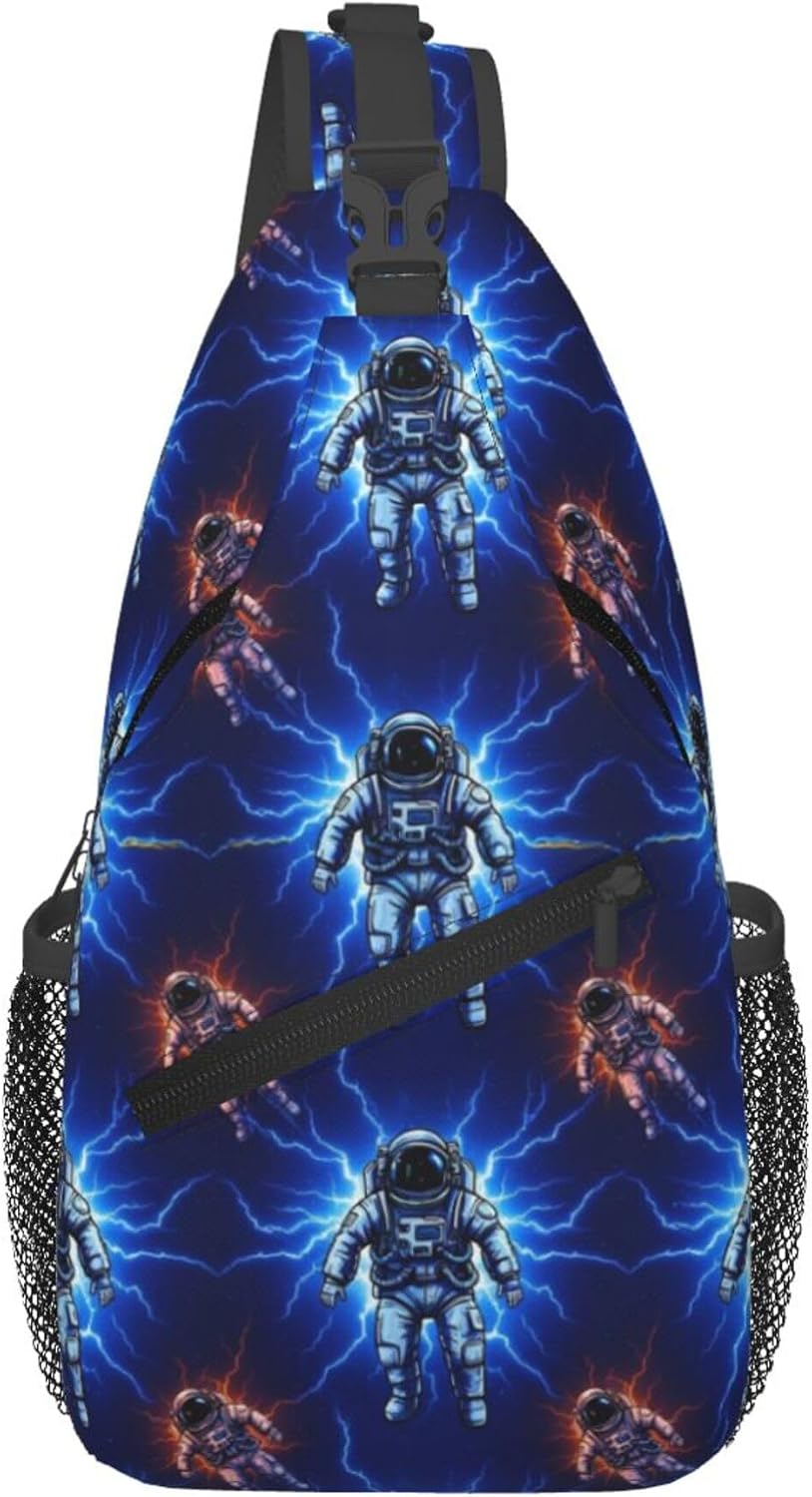 Men Women Sling Shoulder Backpack Casual Carrying Tote Case Crossbody Travel Bag, Anti-Theft Multipurpose Carry On Bag, Dolphin Lotus Crossbody Bag