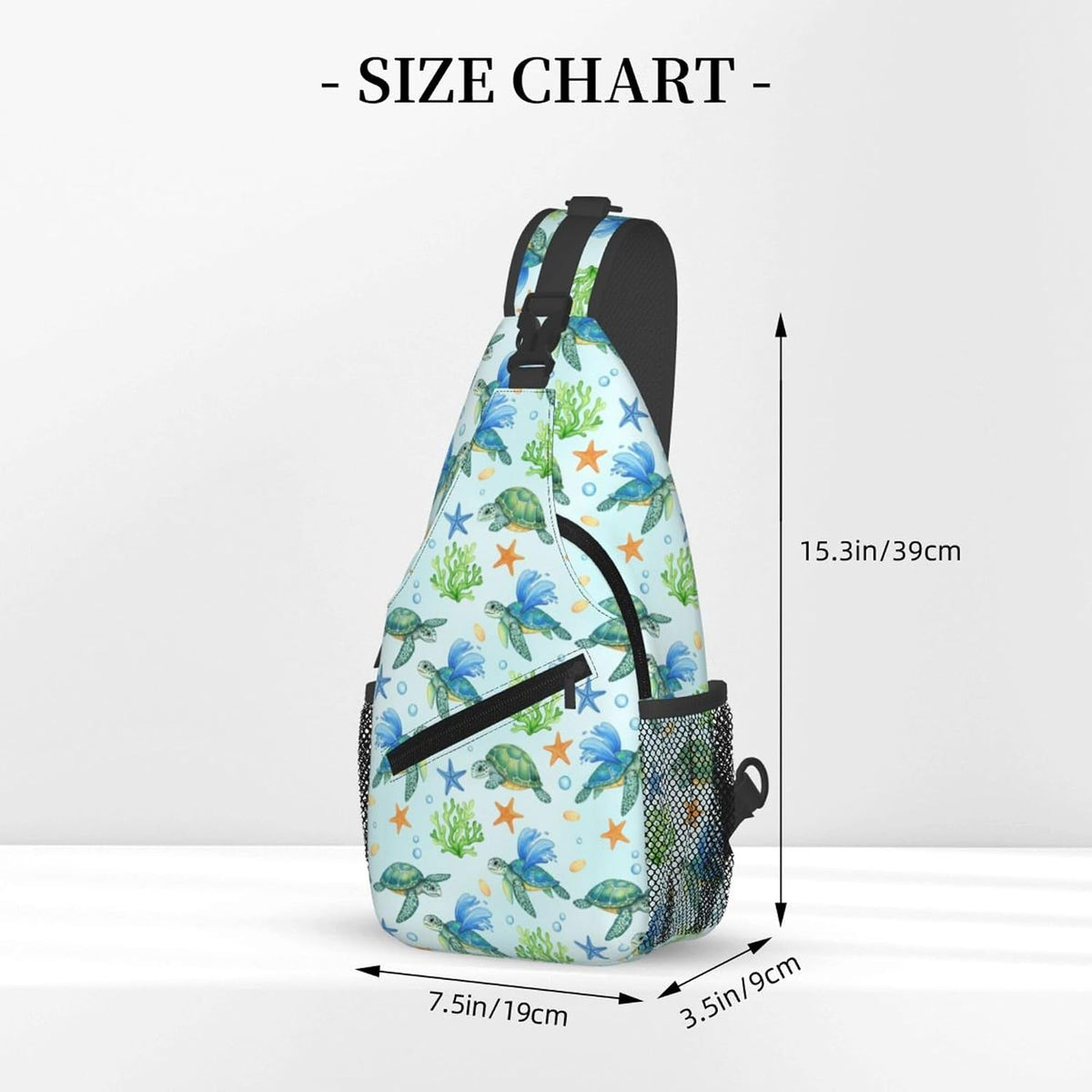 Men Women Sling Shoulder Backpack Casual Carrying Tote Case Crossbody Travel Bag, Anti-Theft Multipurpose Carry On Bag, Dolphin Lotus Crossbody Bag