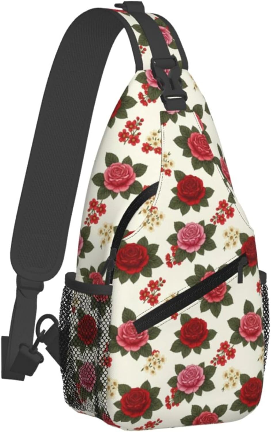 Men Women Sling Shoulder Backpack Casual Carrying Tote Case Crossbody Travel Bag, Anti-Theft Multipurpose Carry On Bag, Dolphin Lotus Crossbody Bag