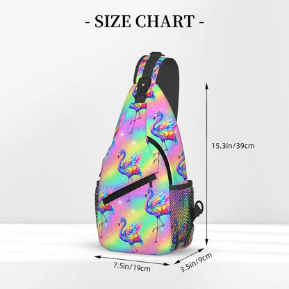 Men Women Sling Shoulder Backpack Casual Carrying Tote Case Crossbody Travel Bag, Anti-Theft Multipurpose Carry On Bag, Dolphin Lotus Crossbody Bag