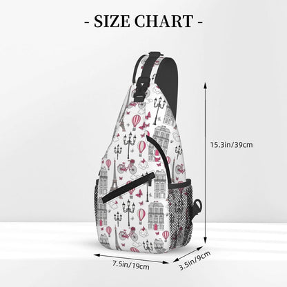 Men Women Sling Shoulder Backpack Casual Carrying Tote Case Crossbody Travel Bag, Anti-Theft Multipurpose Carry On Bag, Dolphin Lotus Crossbody Bag