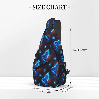 Men Women Sling Shoulder Backpack Casual Carrying Tote Case Crossbody Travel Bag, Anti-Theft Multipurpose Carry On Bag, Dolphin Lotus Crossbody Bag