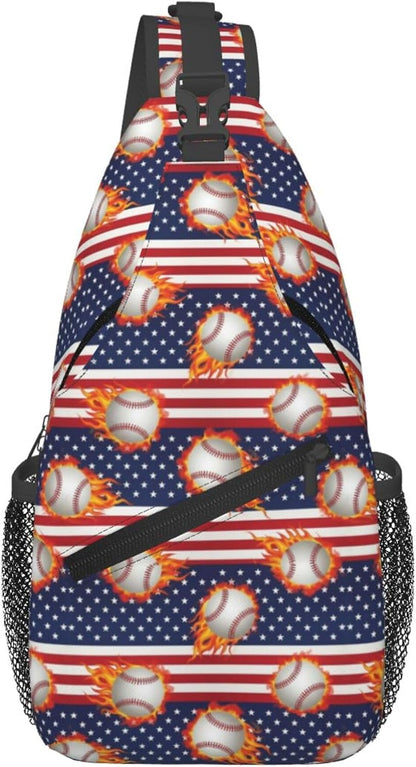 Men Women Sling Shoulder Backpack Casual Carrying Tote Case Crossbody Travel Bag, Anti-Theft Multipurpose Carry On Bag, Dolphin Lotus Crossbody Bag
