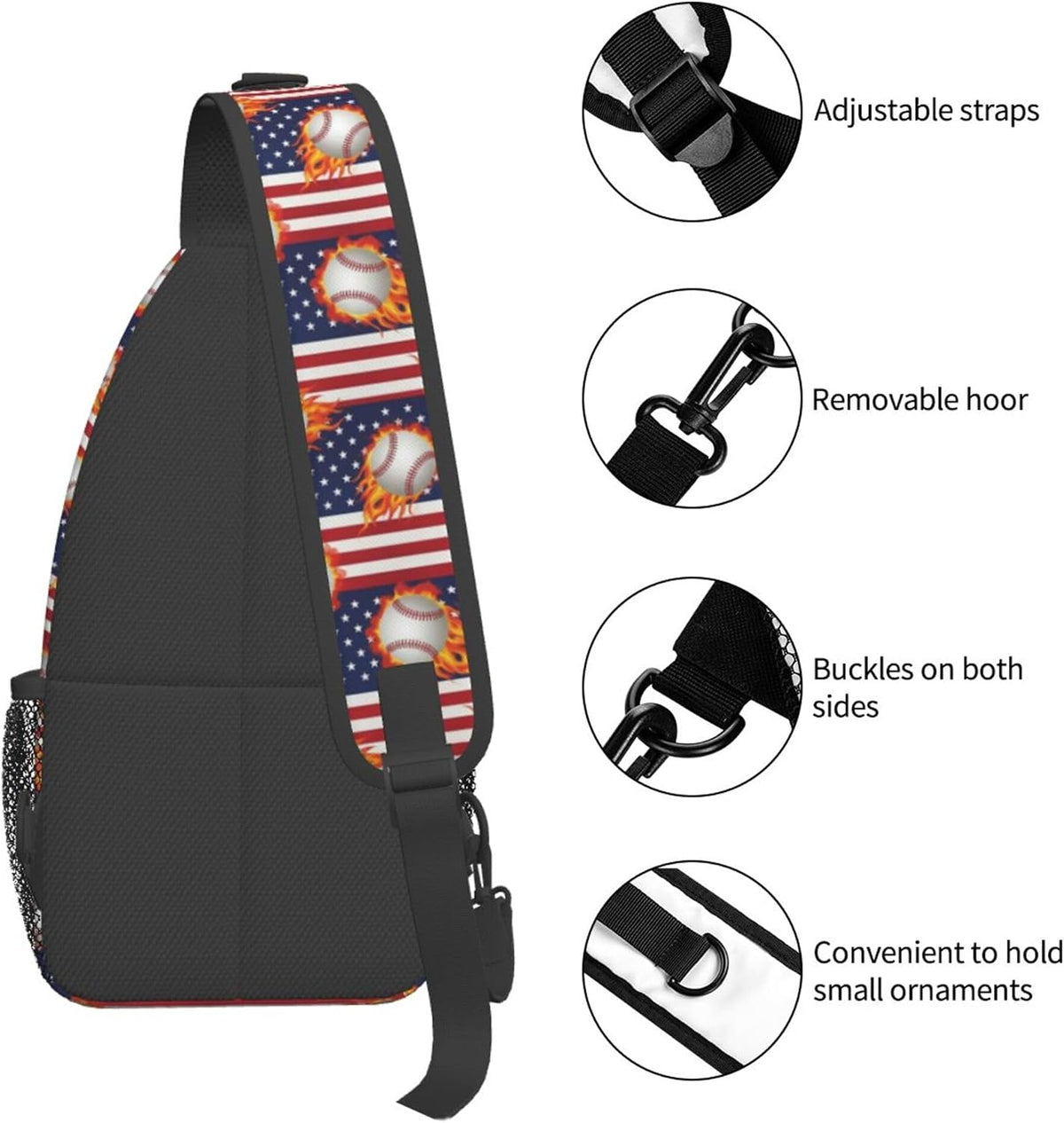 Men Women Sling Shoulder Backpack Casual Carrying Tote Case Crossbody Travel Bag, Anti-Theft Multipurpose Carry On Bag, Dolphin Lotus Crossbody Bag
