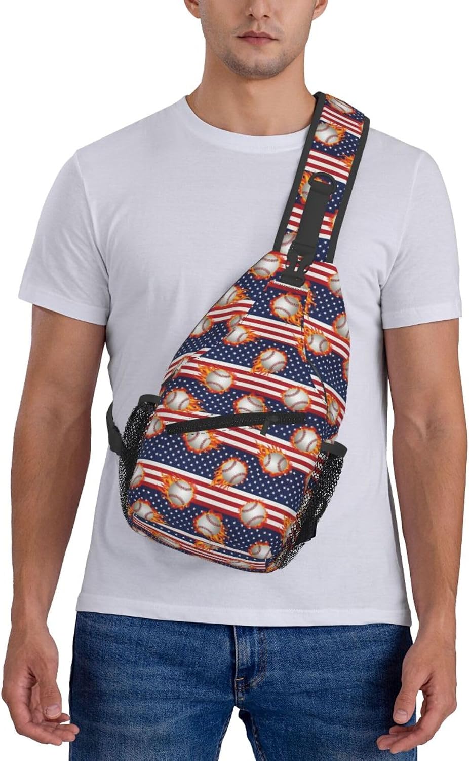 Men Women Sling Shoulder Backpack Casual Carrying Tote Case Crossbody Travel Bag, Anti-Theft Multipurpose Carry On Bag, Dolphin Lotus Crossbody Bag