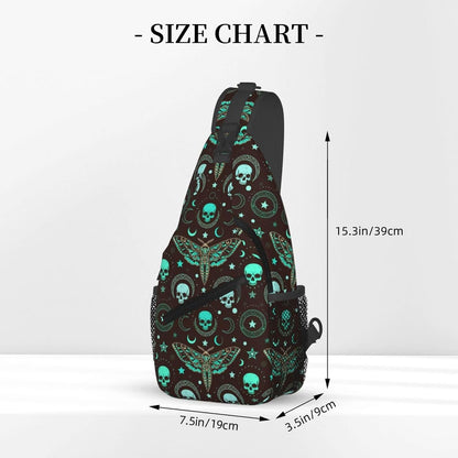 Men Women Sling Shoulder Backpack Casual Carrying Tote Case Crossbody Travel Bag, Anti-Theft Multipurpose Carry On Bag, Dolphin Lotus Crossbody Bag