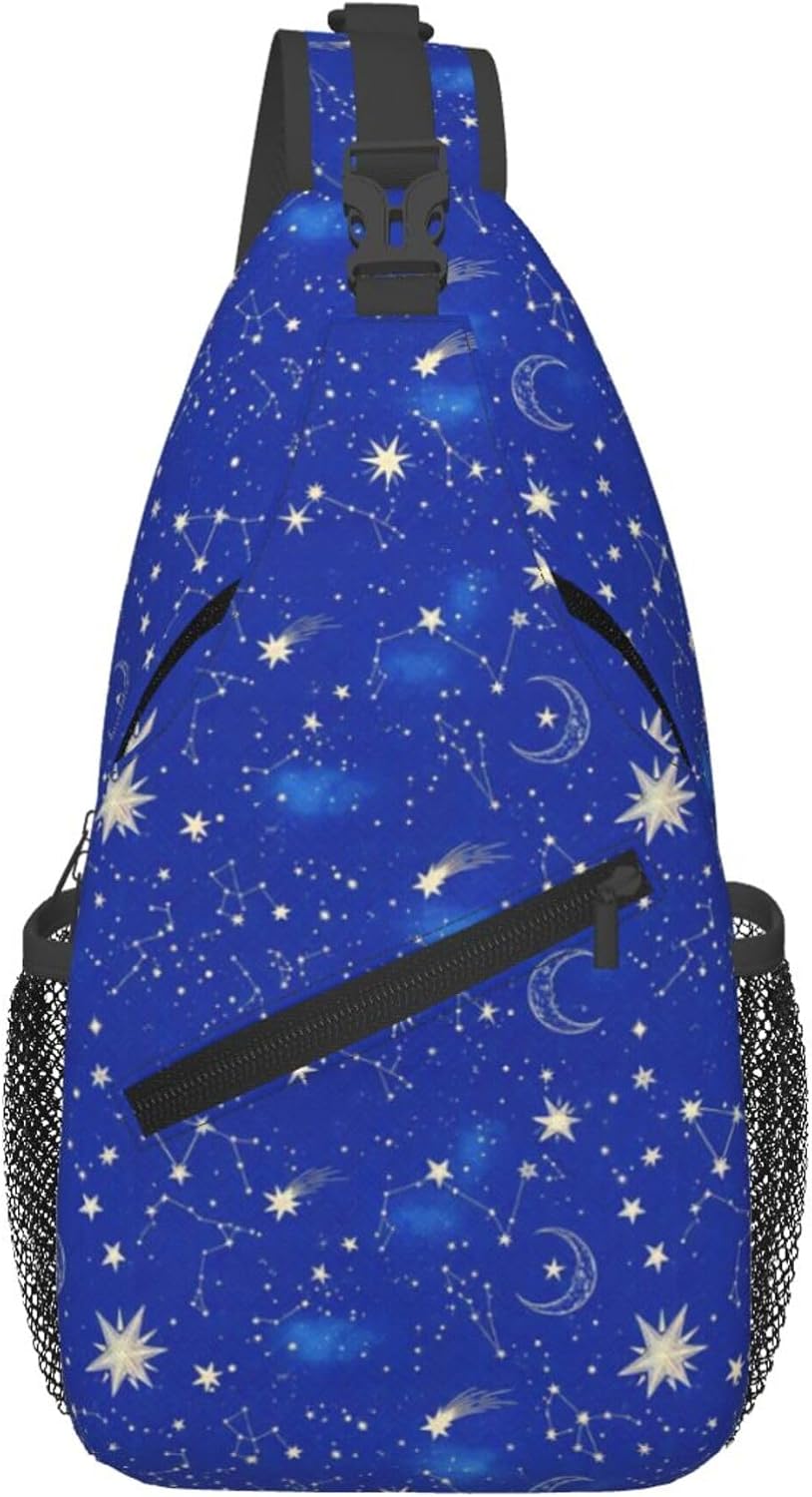Men Women Sling Shoulder Backpack Casual Carrying Tote Case Crossbody Travel Bag, Anti-Theft Multipurpose Carry On Bag, Dolphin Lotus Crossbody Bag