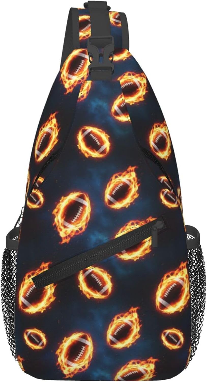 Men Women Sling Shoulder Backpack Casual Carrying Tote Case Crossbody Travel Bag, Anti-Theft Multipurpose Carry On Bag, Dolphin Lotus Crossbody Bag