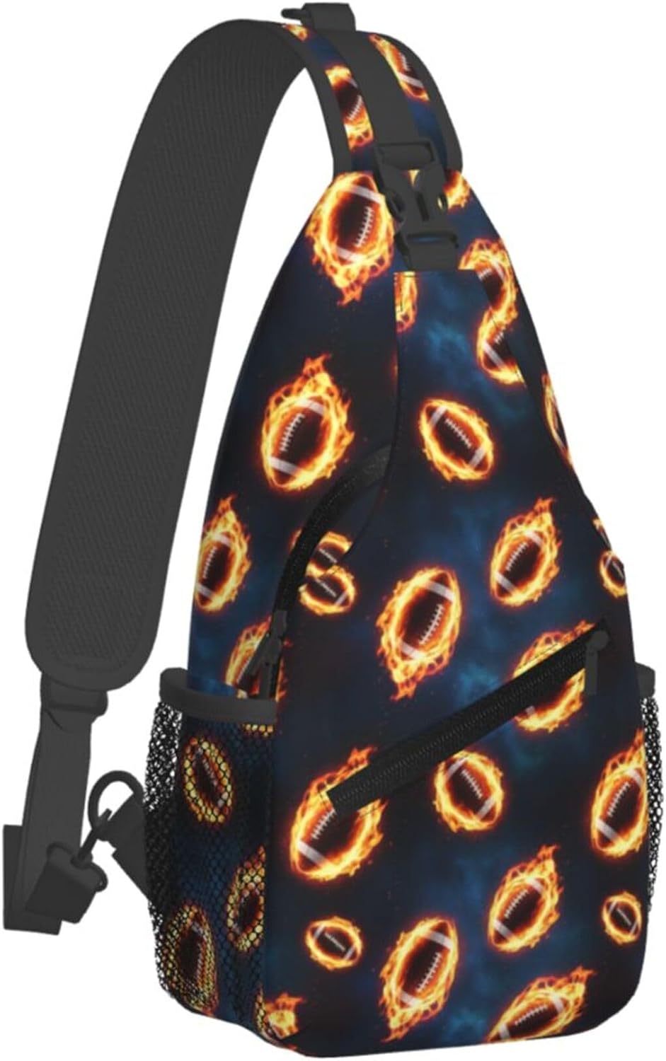 Men Women Sling Shoulder Backpack Casual Carrying Tote Case Crossbody Travel Bag, Anti-Theft Multipurpose Carry On Bag, Dolphin Lotus Crossbody Bag