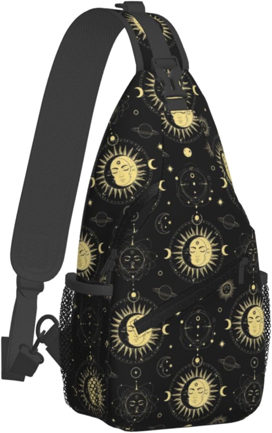Men Women Sling Shoulder Backpack Casual Carrying Tote Case Crossbody Travel Bag, Anti-Theft Multipurpose Carry On Bag, Dolphin Lotus Crossbody Bag