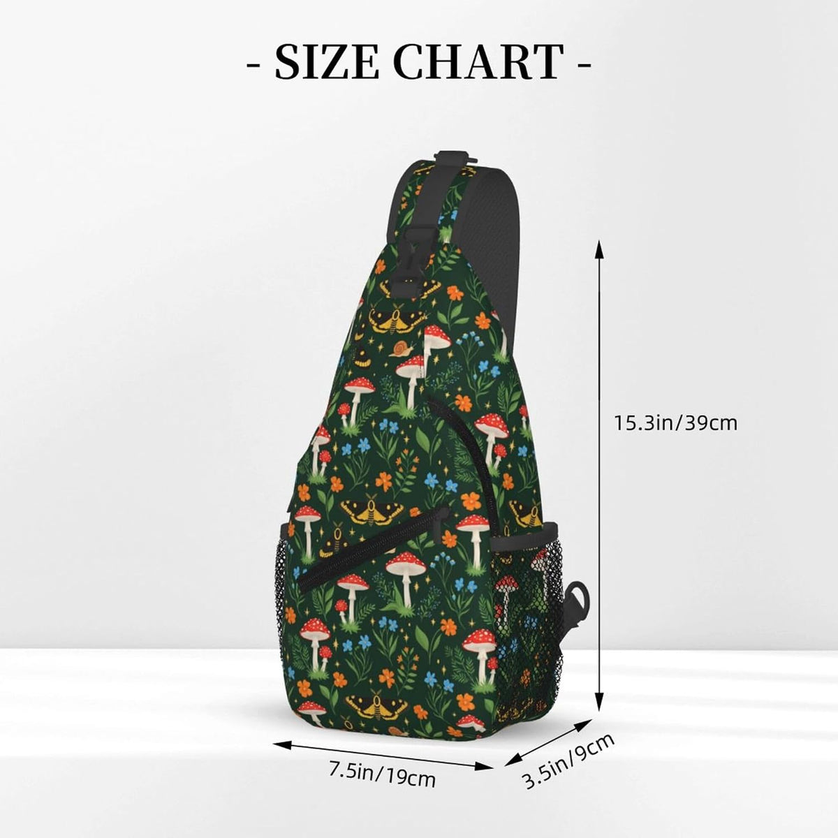 Men Women Sling Shoulder Backpack Casual Carrying Tote Case Crossbody Travel Bag, Anti-Theft Multipurpose Carry On Bag, Dolphin Lotus Crossbody Bag
