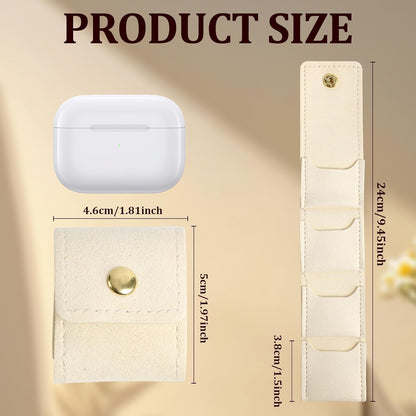 3PCS Mini Travel Jewelry Bag,Small Travel Jewelry Organizer Case,Foldable Mini Travel Jewelry Roll Bag with Buckle,Small Jewelry Box for Travel Essentials, Earrings, Rings, Necklace