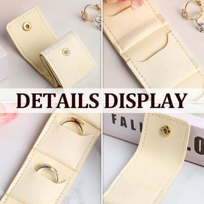 3PCS Mini Travel Jewelry Bag,Small Travel Jewelry Organizer Case,Foldable Mini Travel Jewelry Roll Bag with Buckle,Small Jewelry Box for Travel Essentials, Earrings, Rings, Necklace