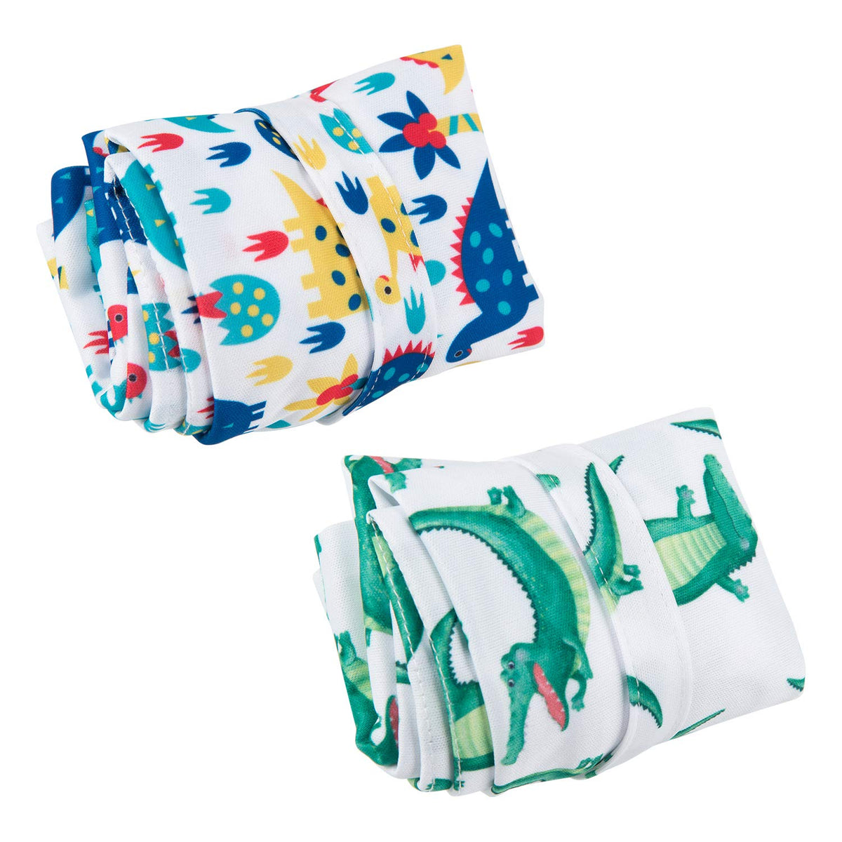 ALVA 2pcs Cloth Diaper Wet Dry Bags Waterproof Reusable with Two Zippered Pockets Travel Beach Pool Daycare Soiled Baby Items Yoga Gym Bag for Swimsuits or Wet Clothes L2629