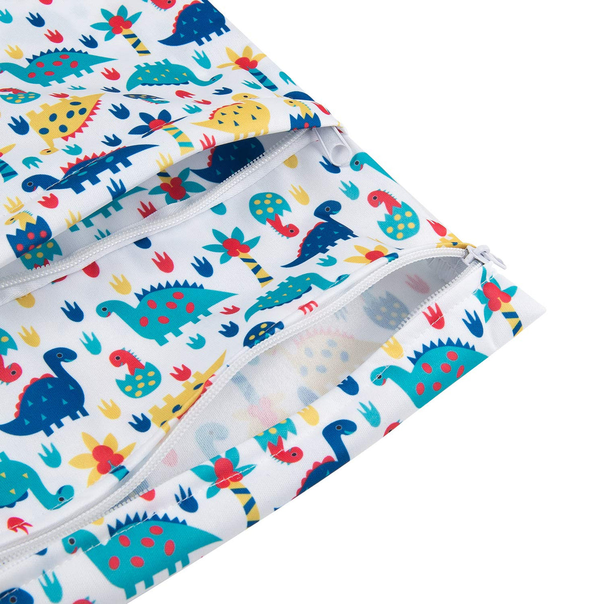 ALVA 2pcs Cloth Diaper Wet Dry Bags Waterproof Reusable with Two Zippered Pockets Travel Beach Pool Daycare Soiled Baby Items Yoga Gym Bag for Swimsuits or Wet Clothes L2629
