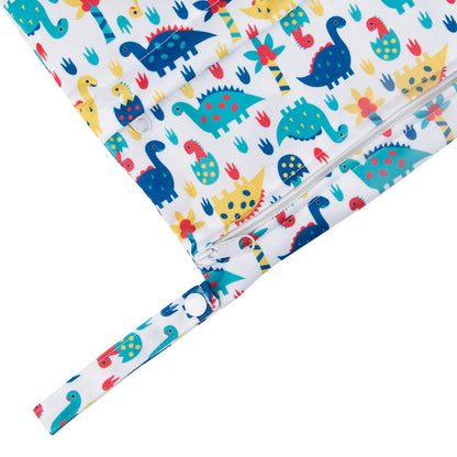 ALVA 2pcs Cloth Diaper Wet Dry Bags Waterproof Reusable with Two Zippered Pockets Travel Beach Pool Daycare Soiled Baby Items Yoga Gym Bag for Swimsuits or Wet Clothes L2629
