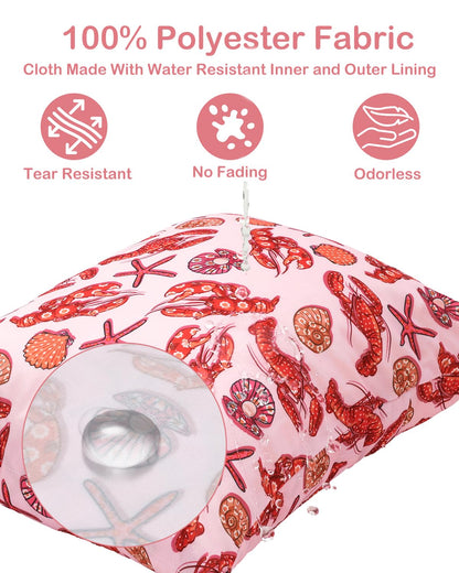 ALVA 2pcs Cloth Diaper Wet Dry Bags Waterproof Reusable with Two Zippered Pockets Travel Beach Pool Daycare Soiled Baby Items Yoga Gym Bag for Swimsuits or Wet Clothes L2629