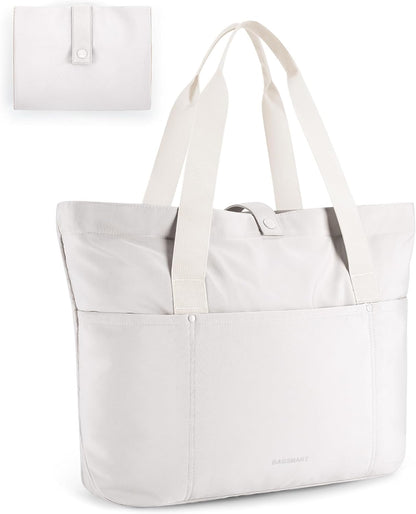 Tote Bag for Women, Foldable Tote Bag With Zipper Travel Shoulder Bag Handbag for Work