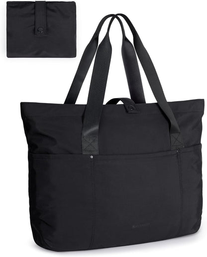 Tote Bag for Women, Foldable Tote Bag With Zipper Travel Shoulder Bag Handbag for Work