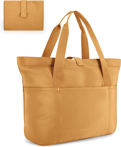 Tote Bag for Women, Foldable Tote Bag With Zipper Travel Shoulder Bag Handbag for Work