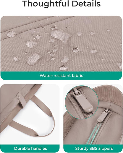 Tote Bag for Women, Foldable Tote Bag With Zipper Travel Shoulder Bag Handbag for Work