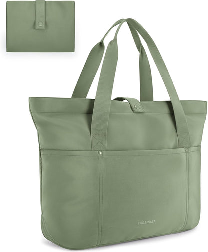 Tote Bag for Women, Foldable Tote Bag With Zipper Travel Shoulder Bag Handbag for Work