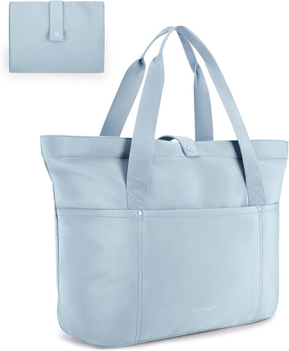 Tote Bag for Women, Foldable Tote Bag With Zipper Travel Shoulder Bag Handbag for Work