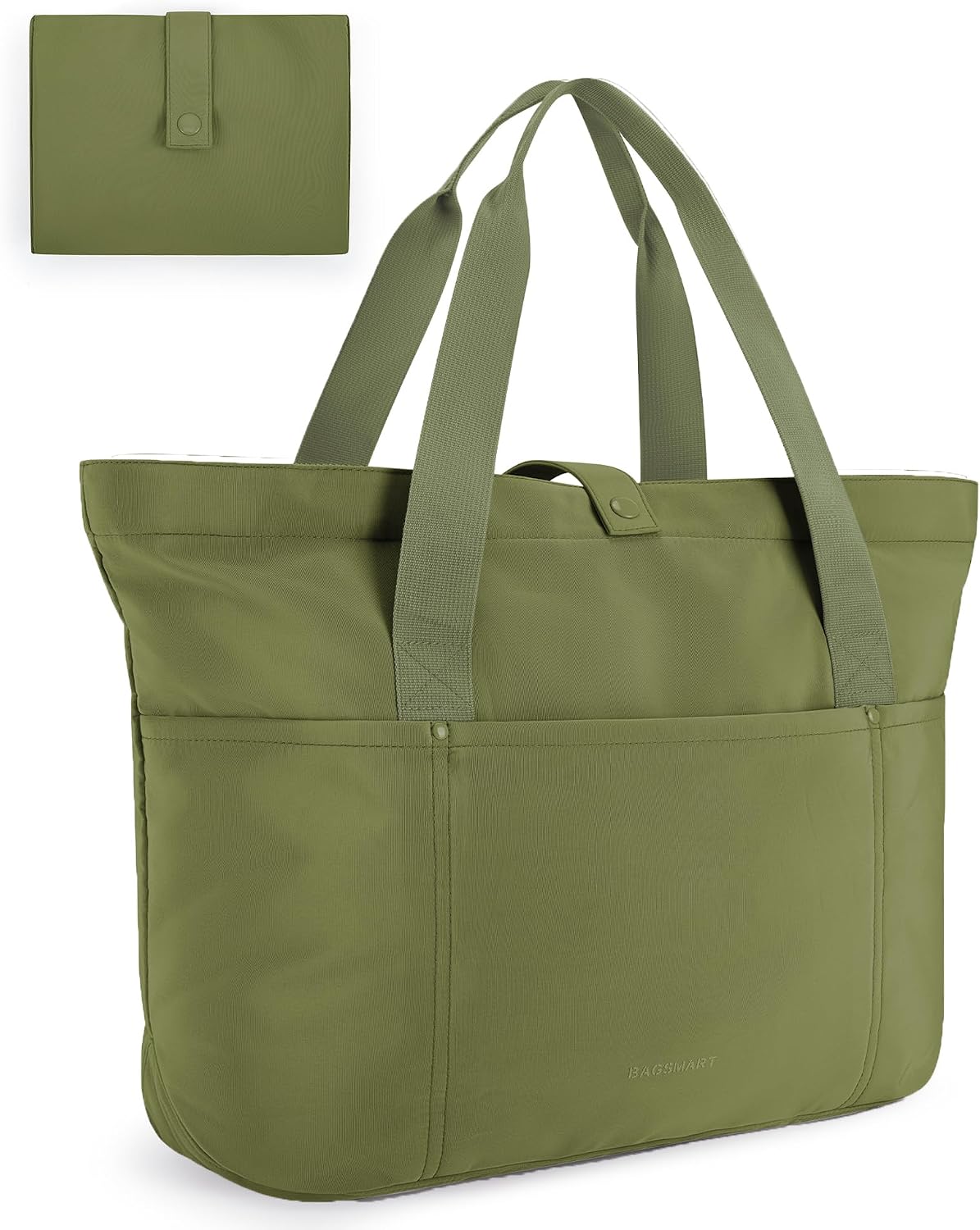 Tote Bag for Women, Foldable Tote Bag With Zipper Travel Shoulder Bag Handbag for Work