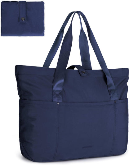 Tote Bag for Women, Foldable Tote Bag With Zipper Travel Shoulder Bag Handbag for Work