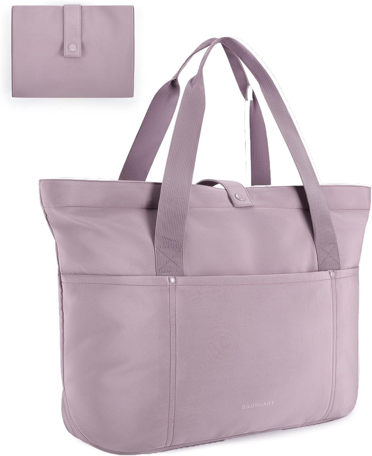 Tote Bag for Women, Foldable Tote Bag With Zipper Travel Shoulder Bag Handbag for Work