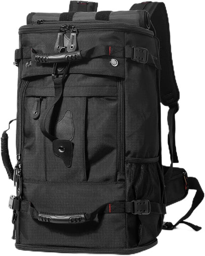 Large Capacity For Travel Hiking Sports Carry On Backpack Durable Convertible Duffle Bag Laptop airplane (black, 60L-Large)