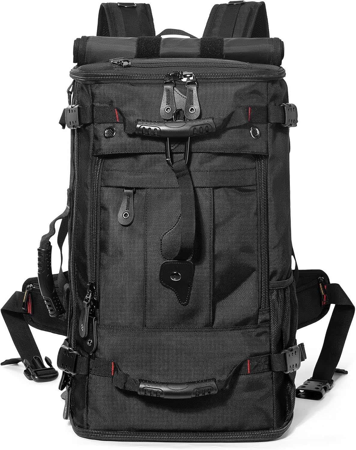 Large Capacity For Travel Hiking Sports Carry On Backpack Durable Convertible Duffle Bag Laptop airplane (black, 60L-Large)