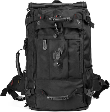Large Capacity For Travel Hiking Sports Carry On Backpack Durable Convertible Duffle Bag Laptop airplane (black, 60L-Large)