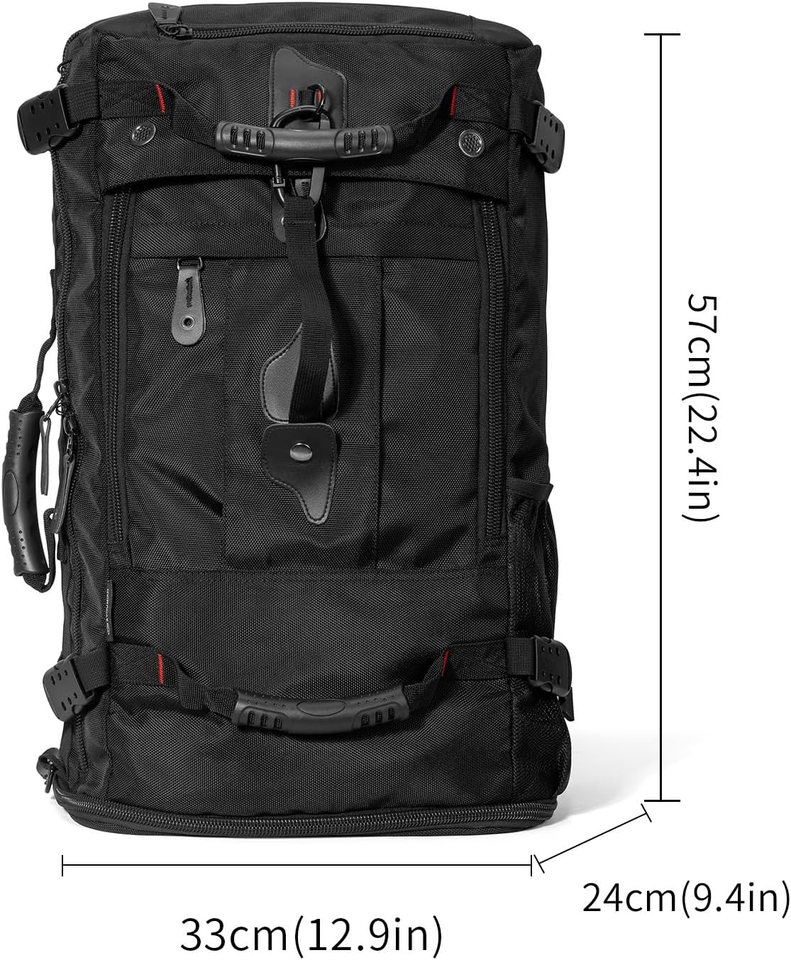 Large Capacity For Travel Hiking Sports Carry On Backpack Durable Convertible Duffle Bag Laptop airplane (black, 60L-Large)