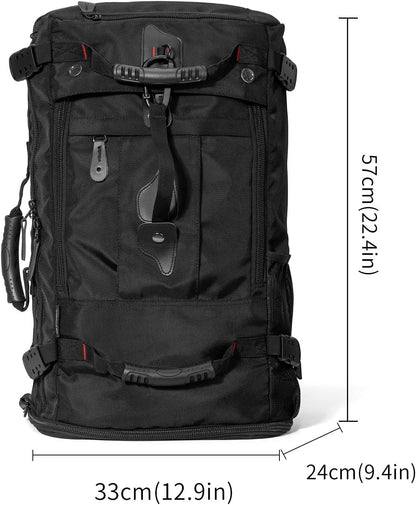 Large Capacity For Travel Hiking Sports Carry On Backpack Durable Convertible Duffle Bag Laptop airplane (black, 60L-Large)