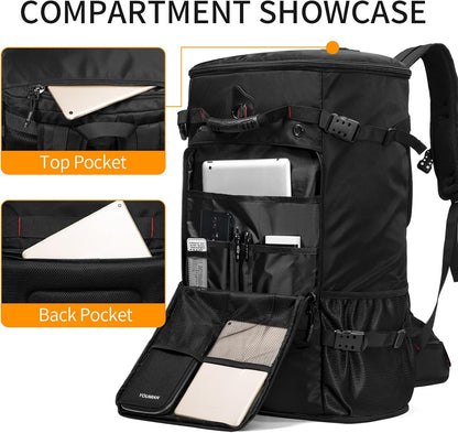 Large Capacity For Travel Hiking Sports Carry On Backpack Durable Convertible Duffle Bag Laptop airplane (black, 60L-Large)