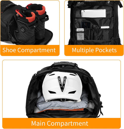 Large Capacity For Travel Hiking Sports Carry On Backpack Durable Convertible Duffle Bag Laptop airplane (black, 60L-Large)
