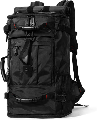Large Capacity For Travel Hiking Sports Carry On Backpack Durable Convertible Duffle Bag Laptop airplane (black, 60L-Large)